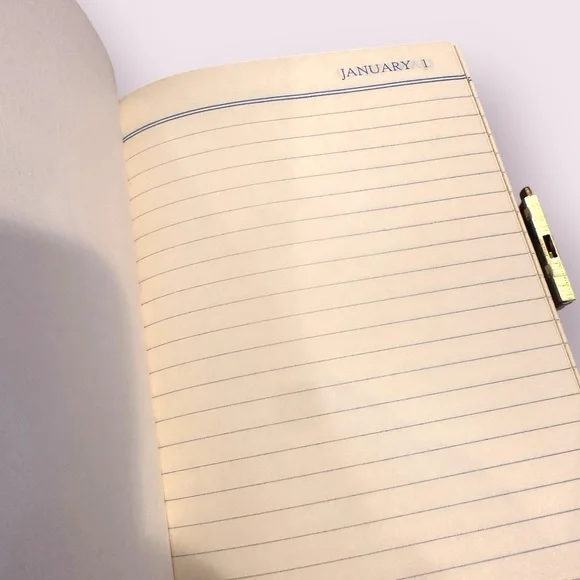 Vintage Made In Italy Red Plaid Scotty Dog Locked Daily Journal Diary - Picture 8 of 14